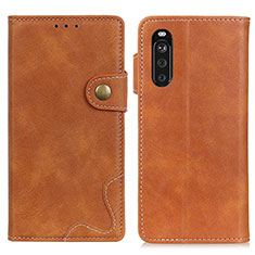 Coque Portefeuille Livre Cuir Etui Clapet D11Y pour Sony Xperia 10 III SO-52B Marron