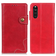Coque Portefeuille Livre Cuir Etui Clapet D11Y pour Sony Xperia 10 III SO-52B Rouge