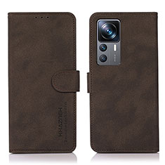 Coque Portefeuille Livre Cuir Etui Clapet D11Y pour Xiaomi Mi 12T 5G Marron