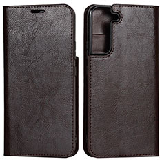 Coque Portefeuille Livre Cuir Etui Clapet D13T pour Samsung Galaxy S22 5G Marron