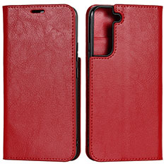 Coque Portefeuille Livre Cuir Etui Clapet D13T pour Samsung Galaxy S22 5G Rouge