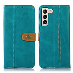 Coque Portefeuille Livre Cuir Etui Clapet D14T pour Samsung Galaxy S21 5G Vert