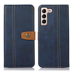 Coque Portefeuille Livre Cuir Etui Clapet D14T pour Samsung Galaxy S21 Plus 5G Bleu