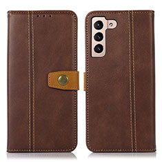 Coque Portefeuille Livre Cuir Etui Clapet D14T pour Samsung Galaxy S21 Plus 5G Marron