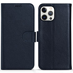 Coque Portefeuille Livre Cuir Etui Clapet DL1 pour Apple iPhone 13 Pro Bleu