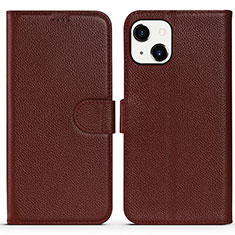 Coque Portefeuille Livre Cuir Etui Clapet DL1 pour Apple iPhone 15 Marron