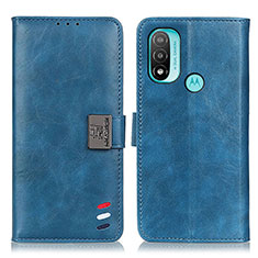 Coque Portefeuille Livre Cuir Etui Clapet DY01 pour Motorola Moto E20 Bleu