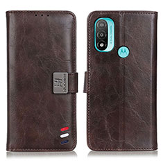 Coque Portefeuille Livre Cuir Etui Clapet DY01 pour Motorola Moto E20 Marron