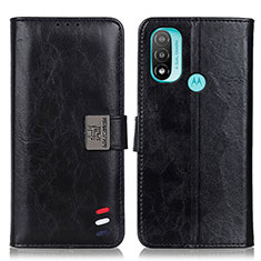 Coque Portefeuille Livre Cuir Etui Clapet DY01 pour Motorola Moto E20 Noir