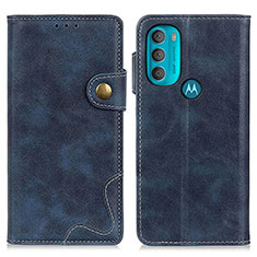 Coque Portefeuille Livre Cuir Etui Clapet DY01 pour Motorola Moto G71 5G Bleu