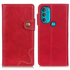 Coque Portefeuille Livre Cuir Etui Clapet DY01 pour Motorola Moto G71 5G Rouge