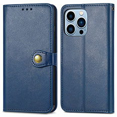 Coque Portefeuille Livre Cuir Etui Clapet F01 pour Apple iPhone 13 Pro Bleu