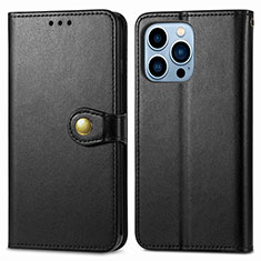 Coque Portefeuille Livre Cuir Etui Clapet F01 pour Apple iPhone 14 Pro Max Noir