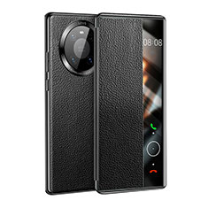 Coque Portefeuille Livre Cuir Etui Clapet F01 pour Huawei Mate 40 Noir