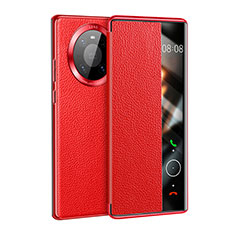 Coque Portefeuille Livre Cuir Etui Clapet F01 pour Huawei Mate 40 Rouge