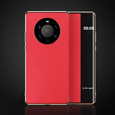 Coque Portefeuille Livre Cuir Etui Clapet F03 pour Huawei Mate 40 Pro+ Plus Rouge