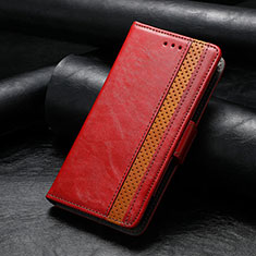 Coque Portefeuille Livre Cuir Etui Clapet F04 pour Apple iPhone 13 Pro Max Rouge