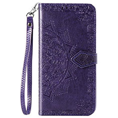 Coque Portefeuille Livre Cuir Etui Clapet G01 pour Xiaomi Redmi 10X 4G Violet