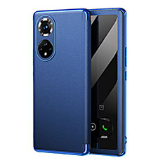 Coque Portefeuille Livre Cuir Etui Clapet GS1 pour Huawei Honor 50 5G Bleu