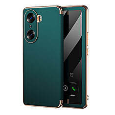 Coque Portefeuille Livre Cuir Etui Clapet GS1 pour Huawei Honor 60 Pro 5G Vert