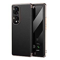 Coque Portefeuille Livre Cuir Etui Clapet GS1 pour Huawei Honor 70 Pro 5G Noir