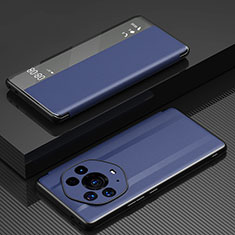 Coque Portefeuille Livre Cuir Etui Clapet GS1 pour Huawei Honor Magic3 Pro+ Plus 5G Bleu