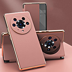 Coque Portefeuille Livre Cuir Etui Clapet GS2 pour Huawei Honor Magic3 Pro 5G Or Rose