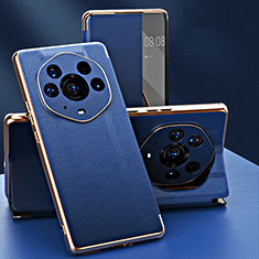 Coque Portefeuille Livre Cuir Etui Clapet GS2 pour Huawei Honor Magic3 Pro+ Plus 5G Bleu