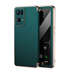 Coque Portefeuille Livre Cuir Etui Clapet GS2 pour Oppo Reno7 Pro 5G Vert