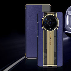 Coque Portefeuille Livre Cuir Etui Clapet GS3 pour Huawei Honor Magic3 Pro+ Plus 5G Bleu