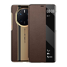 Coque Portefeuille Livre Cuir Etui Clapet GS3 pour Huawei Mate 50 RS Marron