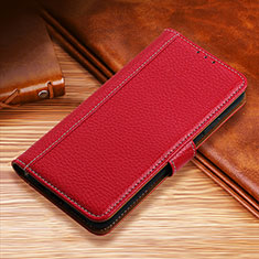 Coque Portefeuille Livre Cuir Etui Clapet H01 pour Apple iPhone 13 Mini Rouge