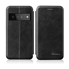 Coque Portefeuille Livre Cuir Etui Clapet H01D pour Google Pixel 6 Pro 5G Noir