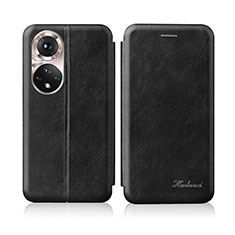 Coque Portefeuille Livre Cuir Etui Clapet H01D pour Huawei Honor 50 5G Noir