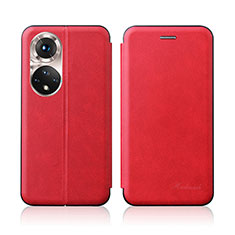 Coque Portefeuille Livre Cuir Etui Clapet H01D pour Huawei Honor 50 5G Rouge