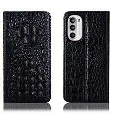 Coque Portefeuille Livre Cuir Etui Clapet H01P pour Motorola Moto Edge (2022) 5G Noir