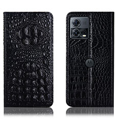 Coque Portefeuille Livre Cuir Etui Clapet H01P pour Motorola Moto Edge S30 Pro 5G Noir