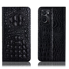 Coque Portefeuille Livre Cuir Etui Clapet H01P pour Oppo A36 Noir