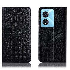 Coque Portefeuille Livre Cuir Etui Clapet H01P pour Oppo A97 5G Noir