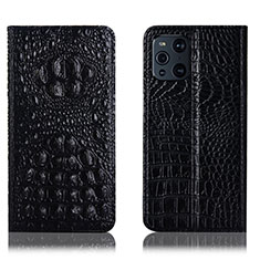 Coque Portefeuille Livre Cuir Etui Clapet H01P pour Oppo Find X3 5G Noir