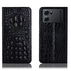 Coque Portefeuille Livre Cuir Etui Clapet H01P pour Oppo K10 5G Noir