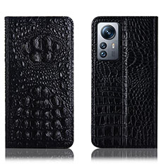 Coque Portefeuille Livre Cuir Etui Clapet H01P pour Xiaomi Mi 12 Lite 5G Noir