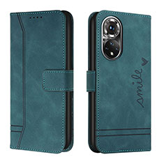 Coque Portefeuille Livre Cuir Etui Clapet H01X pour Huawei Honor 50 5G Vert