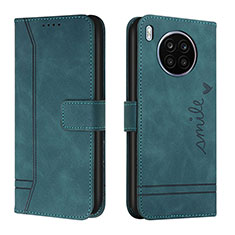 Coque Portefeuille Livre Cuir Etui Clapet H01X pour Huawei Honor 50 Lite Vert