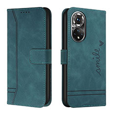 Coque Portefeuille Livre Cuir Etui Clapet H01X pour Huawei Honor 50 Pro 5G Vert