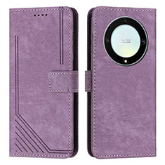 Coque Portefeuille Livre Cuir Etui Clapet H01X pour Huawei Honor Magic5 Lite 5G Violet