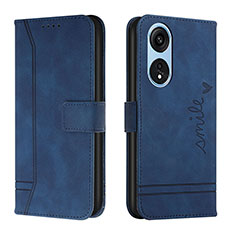 Coque Portefeuille Livre Cuir Etui Clapet H01X pour Huawei Honor X5 Plus Bleu