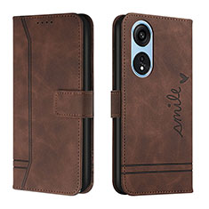 Coque Portefeuille Livre Cuir Etui Clapet H01X pour Huawei Honor X5 Plus Marron