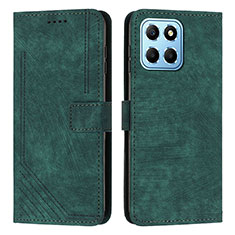 Coque Portefeuille Livre Cuir Etui Clapet H01X pour Huawei Honor X6 Vert