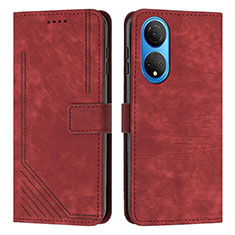 Coque Portefeuille Livre Cuir Etui Clapet H01X pour Huawei Honor X7 Rouge